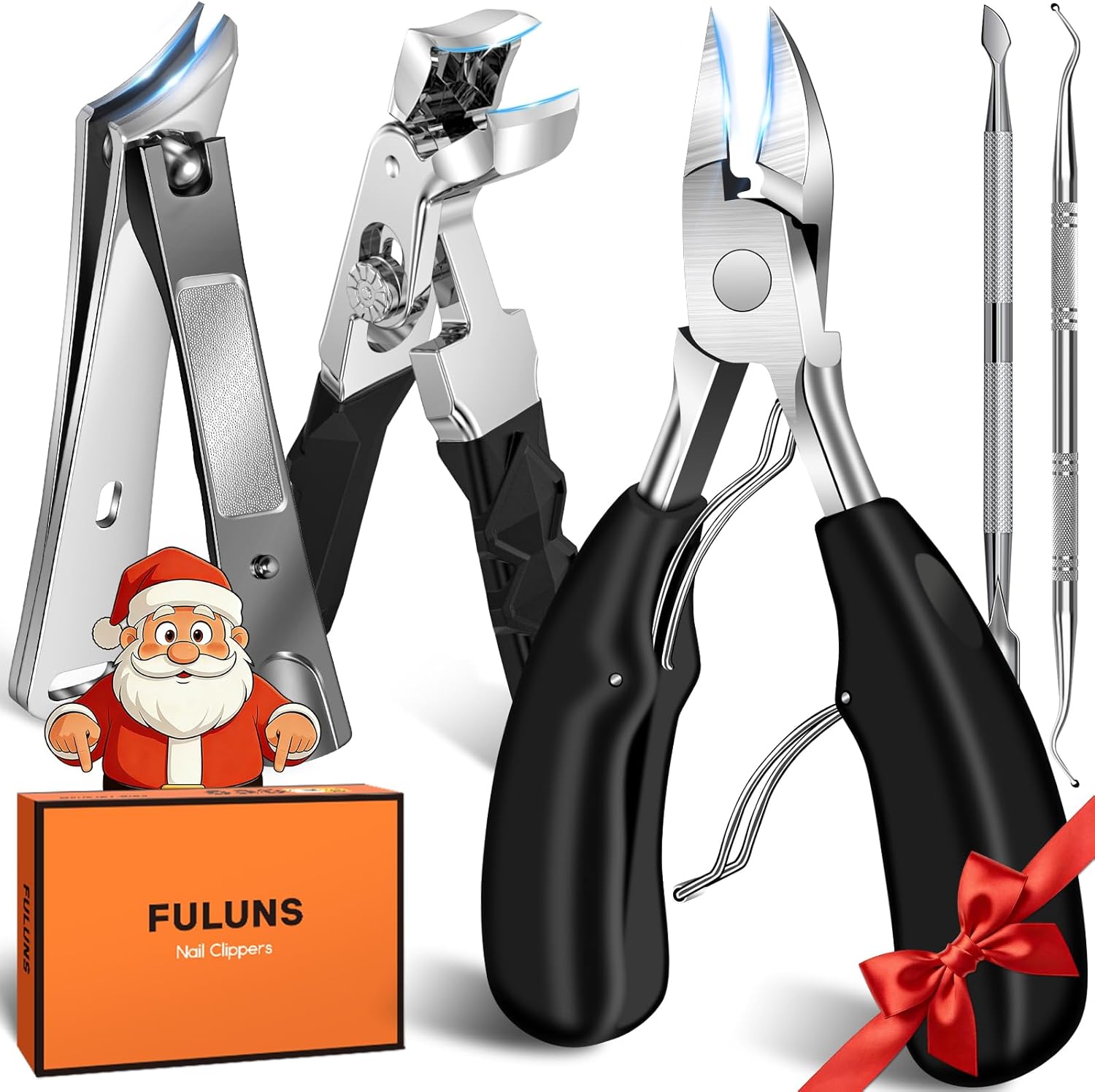 Toenail Clippers for Seniors Thick Toenails, Ingrown Toe Nail Clippers Heavy Duty Angled Large Nail Clippers Upgraded Slanted Nail Cutter