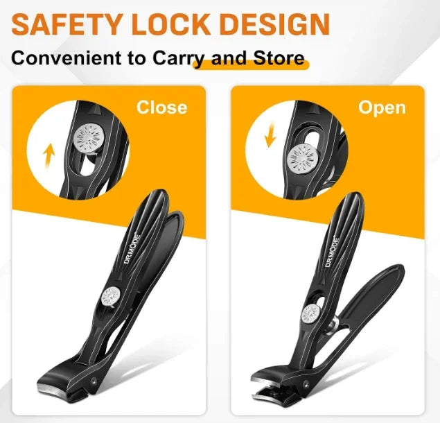 Wide Jaw Opening Toenail Heavy Duty Clipper with Catcher Long Handle