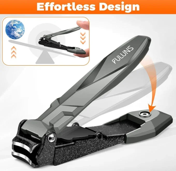 Ultra Sharp Anti Splash Toe Nail Clippers with Ergonomic Long Handle | DRMODE