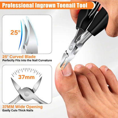 Professional Nail Clippers Set for Seniors - Heavy Duty Tools for Thick Nails | DRMODE
