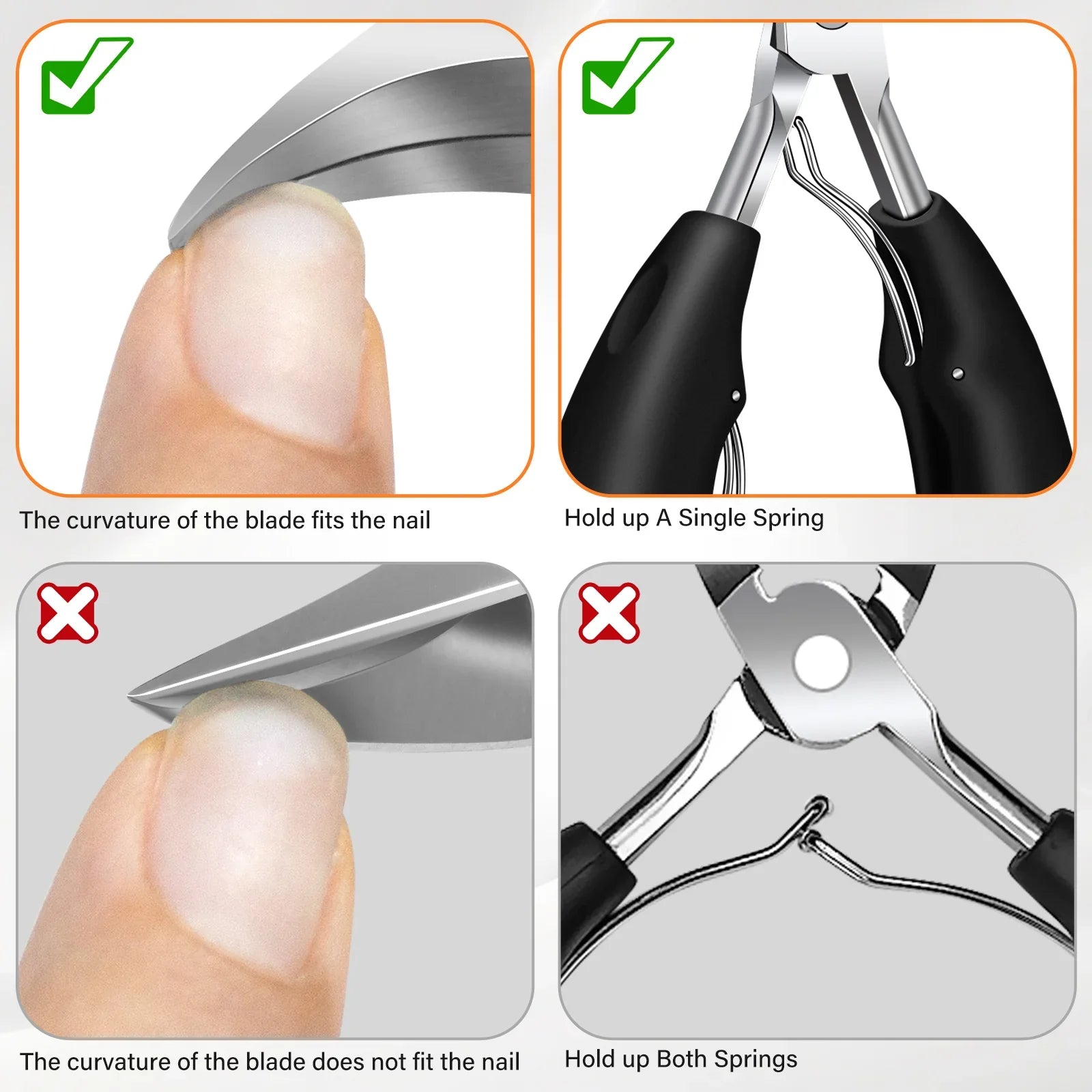 Professional Nail Clippers Set for Seniors - Heavy Duty Tools for Thick Nails | DRMODE