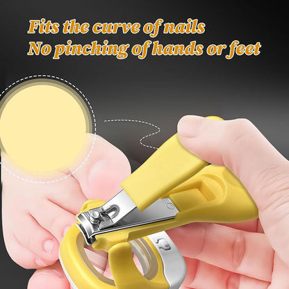 Professional Nail Clippers for Newborns - Anti-Pinch Safety Design with Travel Case