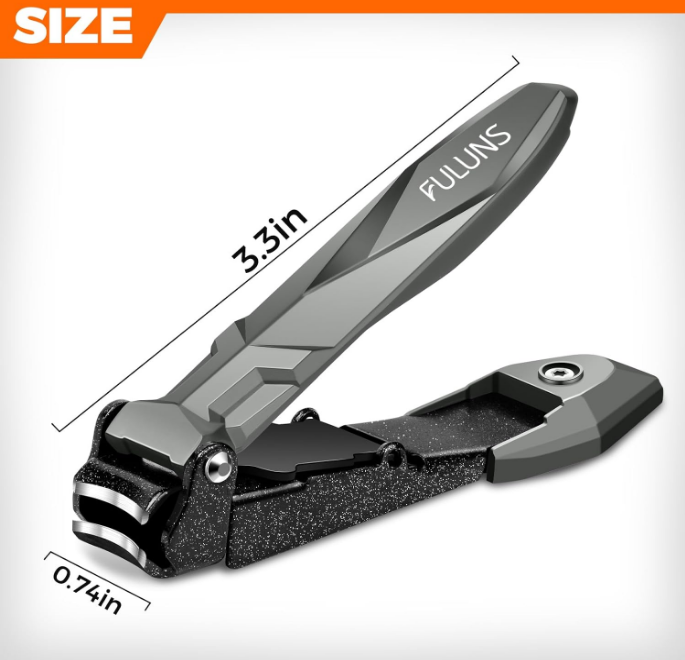 Ultra Sharp Anti Splash Toe Nail Clippers with Ergonomic Long Handle | DRMODE